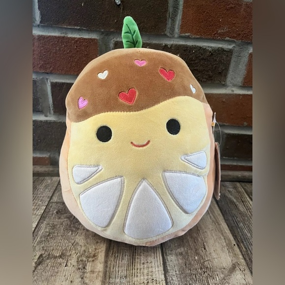 NEW Squishmallows Orin Chocolate Dipped Orange Heart-Patterned Plush Toy - Picture 10 of 12